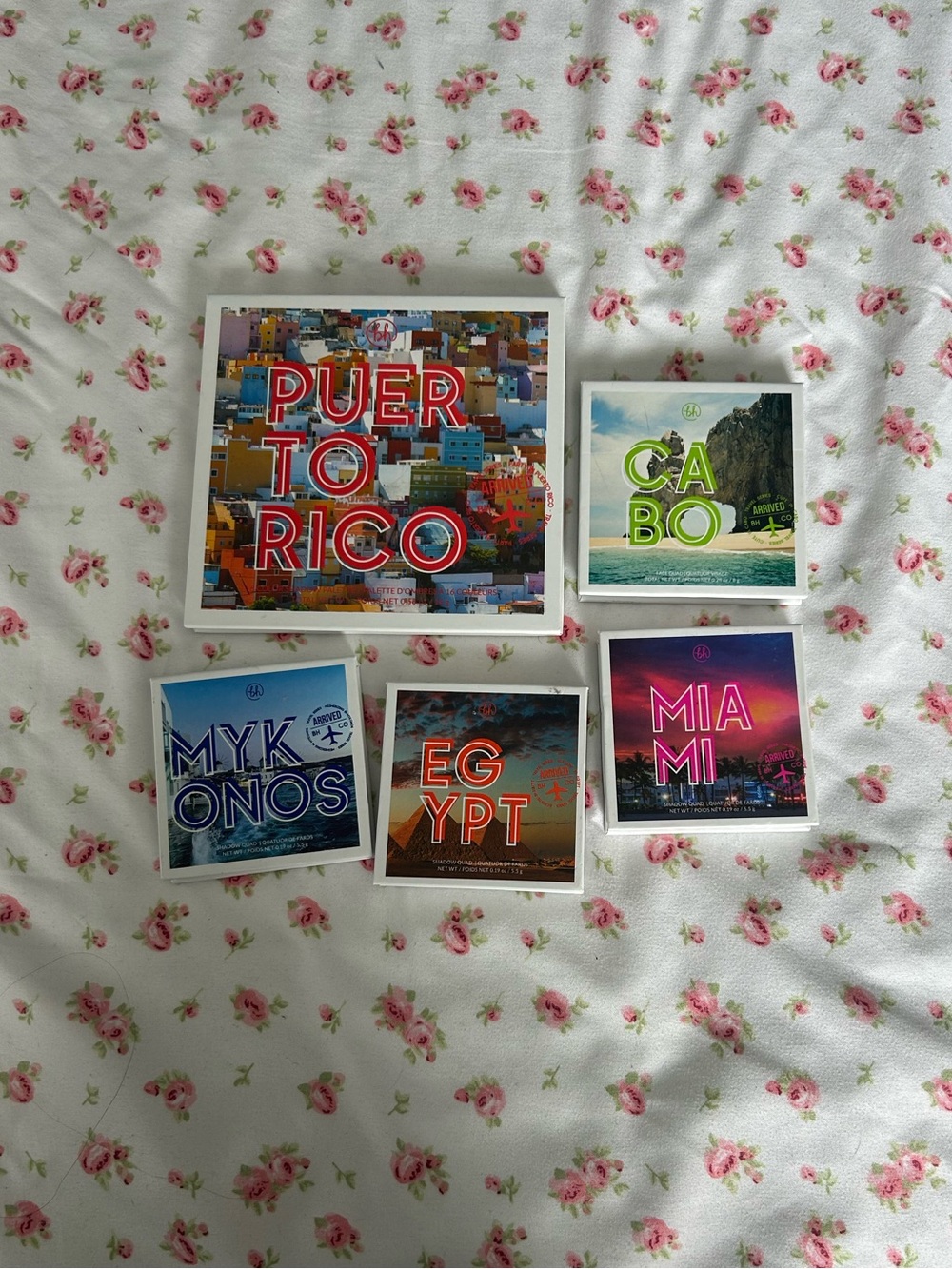 BH COSMETICS Global Eyshadow Bundle - Puerto Rico, Cabo, Mykonos, Egypt, Miami
